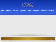 Tablet Screenshot of orexexploration.ca